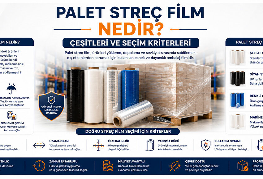 Palet Streç Film Nedir? Çeşitleri ve Seçim Kriterleri 1 Palet Streç Film Nedir? Çeşitleri ve Seçim Kriterleri